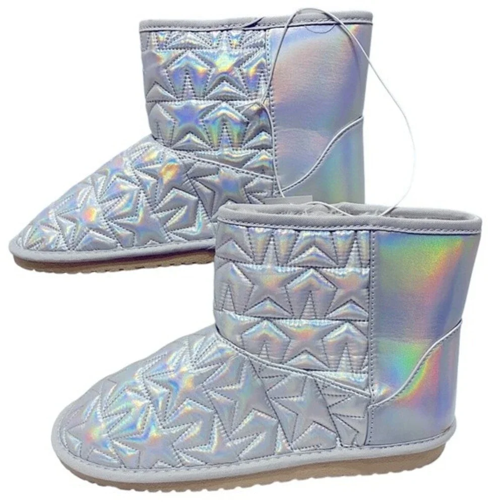 The Children’s Place Girls Metallic Star Chalet Boots